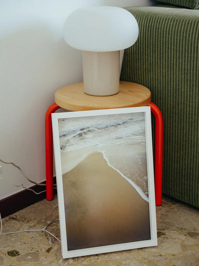 Fotografia mare framed print showing calm shoreline and gentle waves